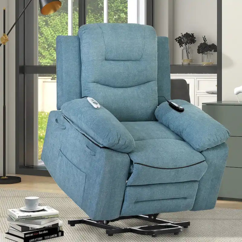 Massage Recliner Chair for Seniors-Power Lift,Adjustable Massage,Heating Features,Infinite Position Reclining,and Side Pocket