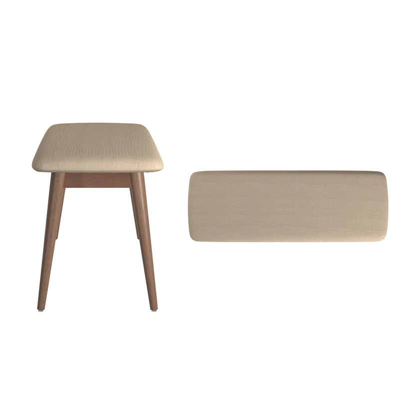 Jídelní lavice čalouněná, zúžená, ve stylu Mid-Century Modern