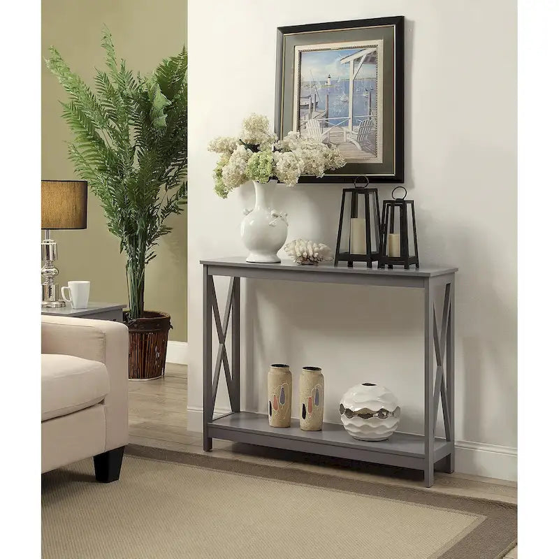 Console Table with Shelf