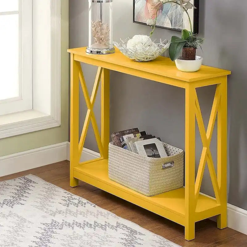 Console Table with Shelf