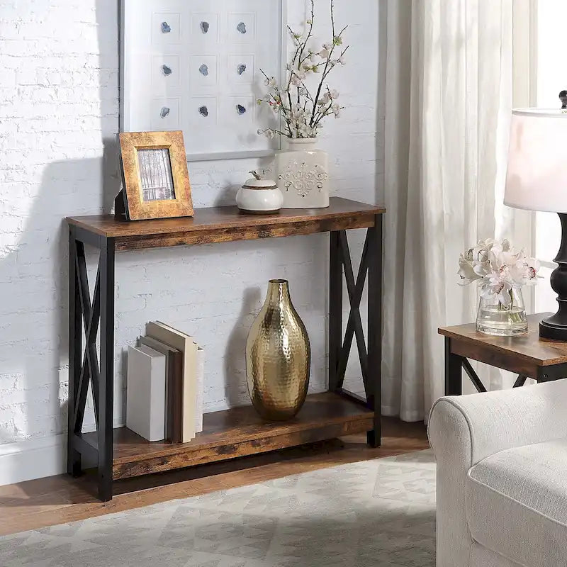 Console Table with Shelf