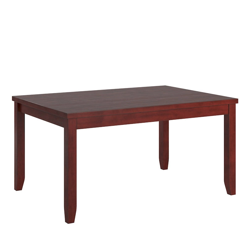 Solid Wood Rectangular Dining Table with Two Drawers
