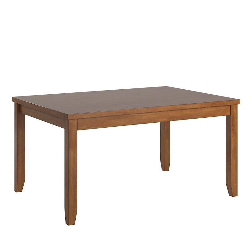 Solid Wood Rectangular Dining Table with Two Drawers