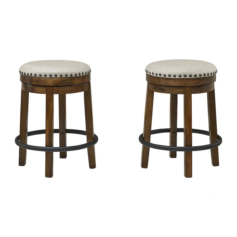 Rustic Industrial Swivel Bar Stool