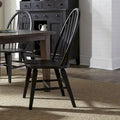 The Gray Barn Hearthstone Ridge Black Windsor Back Side Chair (Set of 2)