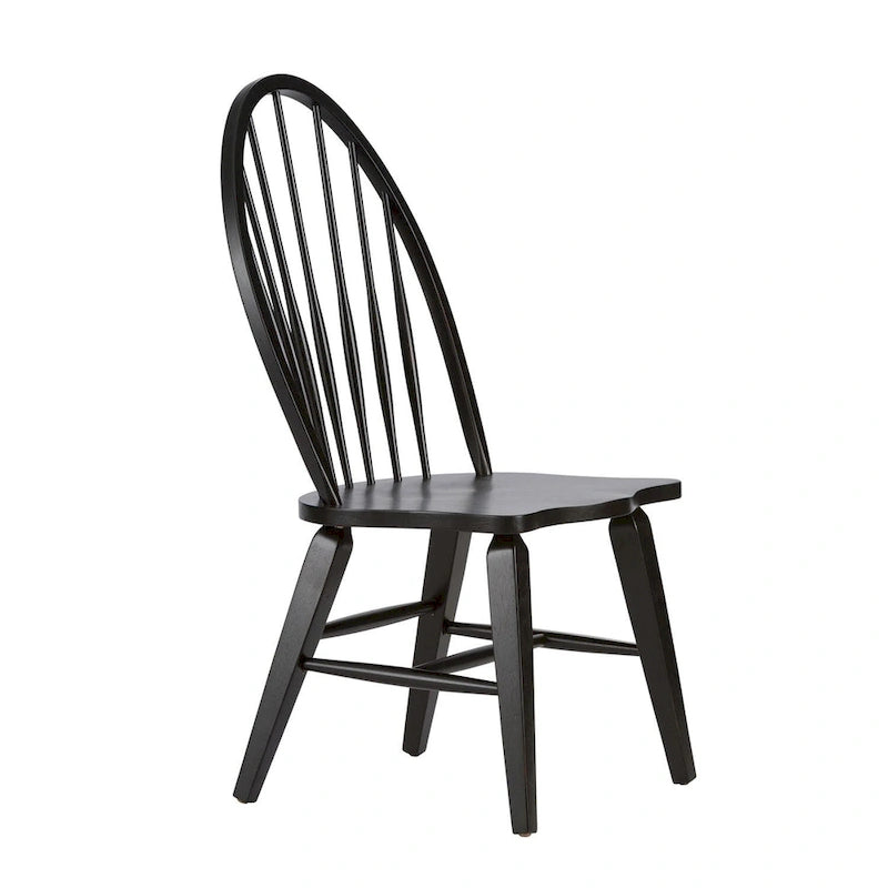 Black Back Side Chair (Set of 2)