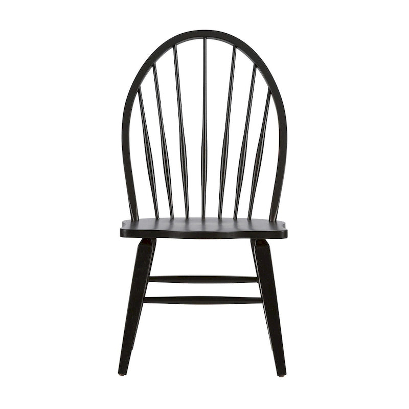 Black Back Side Chair (Set of 2)