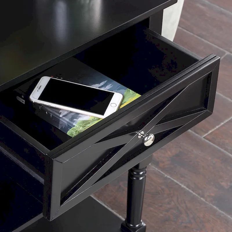 2 Drawer Console Table with Shelves