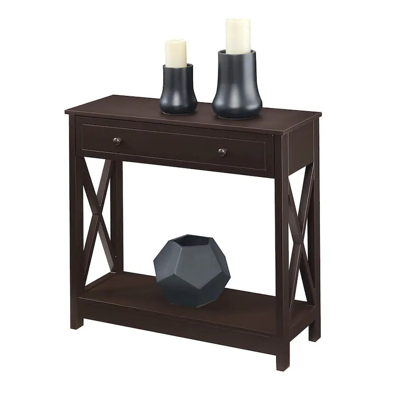 1 Drawer Entryway Hall Table with Shelf