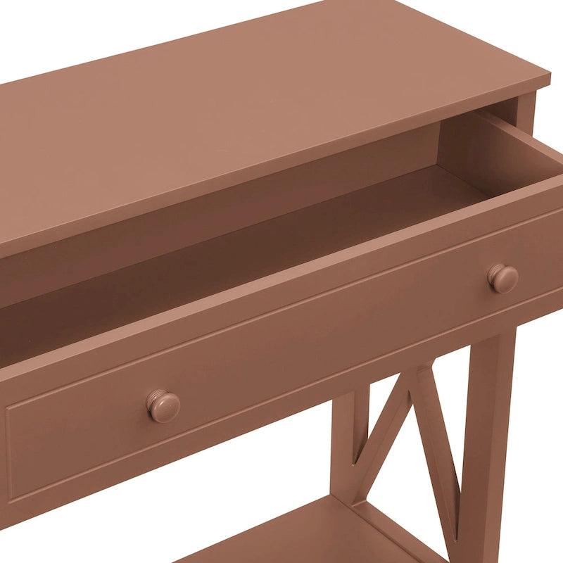 1 Drawer Entryway Hall Table with Shelf