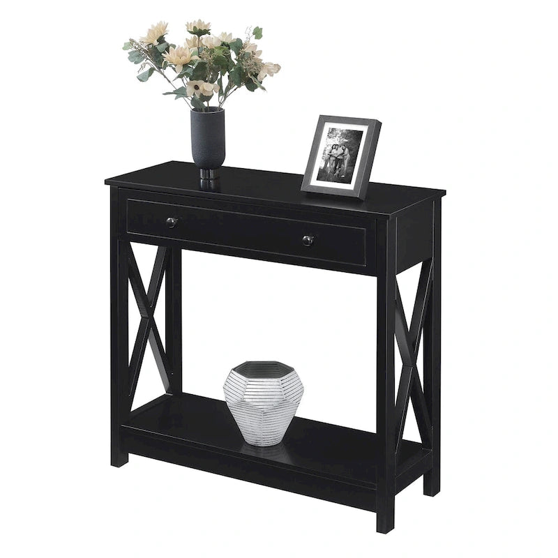 1 Drawer Entryway Hall Table with Shelf