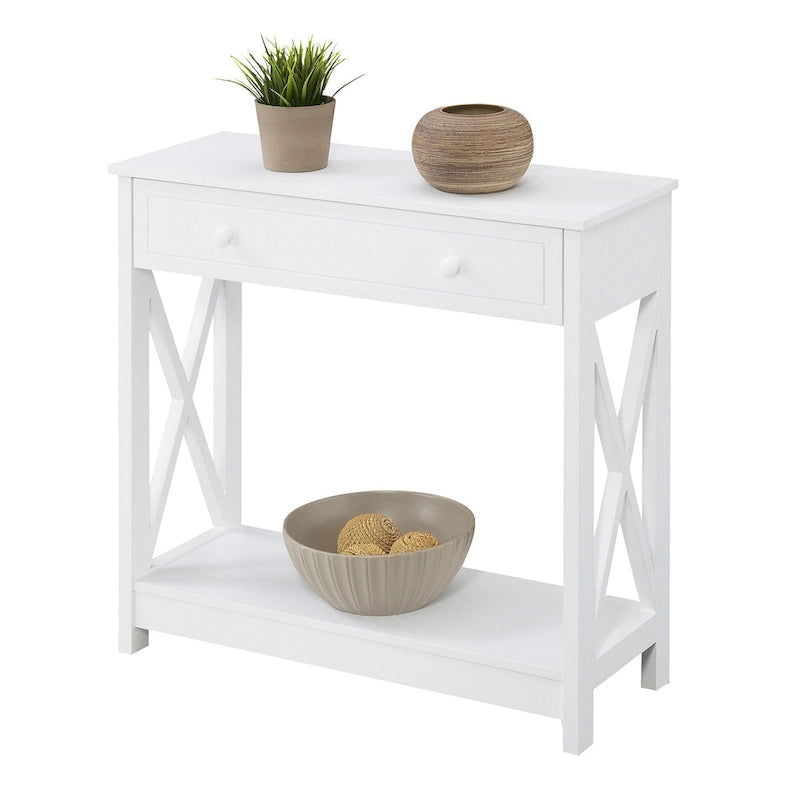 1 Drawer Entryway Hall Table with Shelf