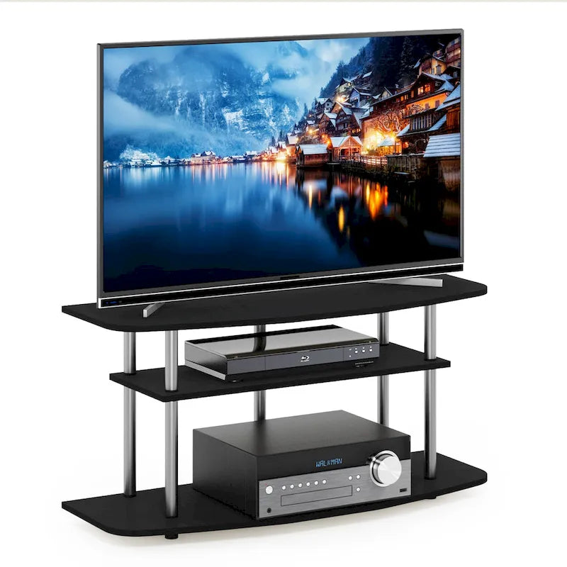 3patrový TV stolek pro TV do 46", černý dub