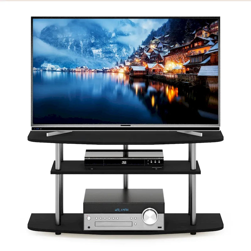 3patrový TV stolek pro TV do 46", černý dub