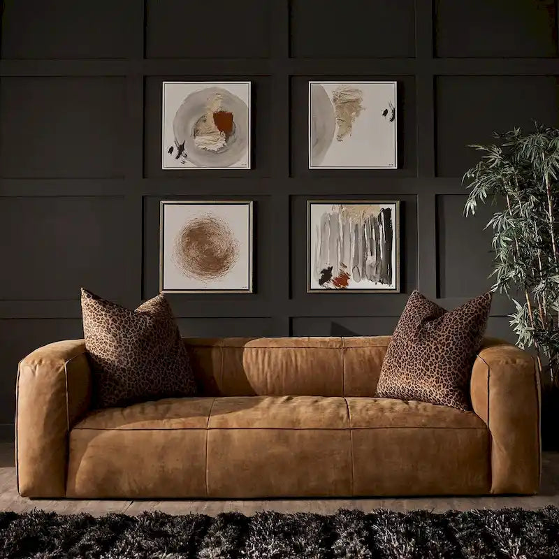Tan Leather Sofa