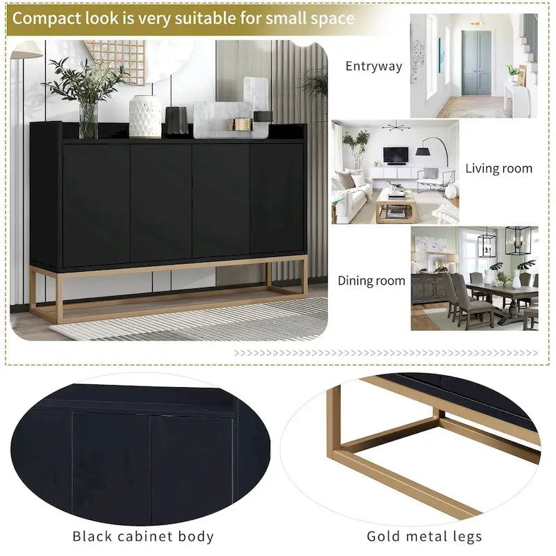 Moderní příborník Elegantní bufetová skříňka s velkým úložným prostorem