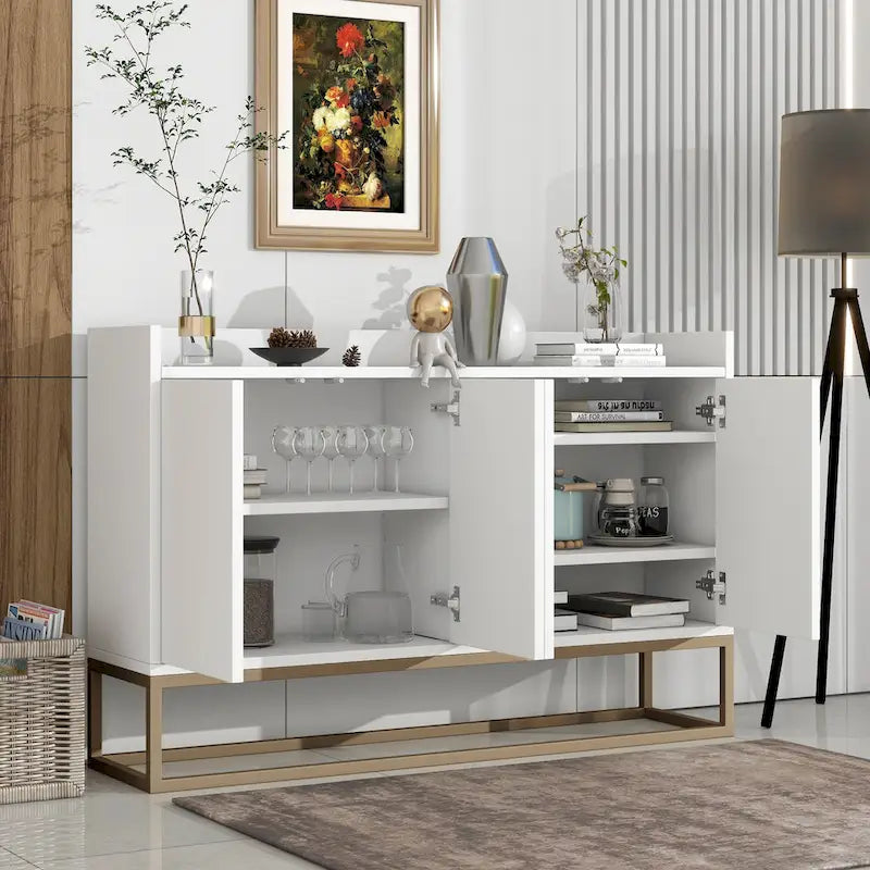 Moderní příborník Elegantní bufetová skříňka s velkým úložným prostorem