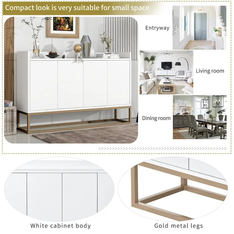 Moderní příborník Elegantní bufetová skříňka s velkým úložným prostorem