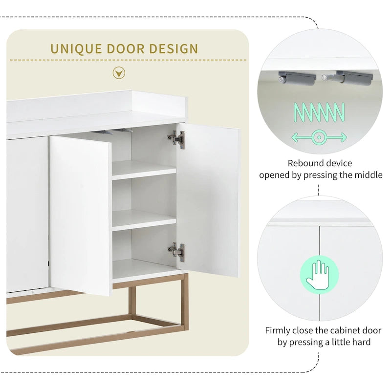 Moderní příborník Elegantní bufetová skříňka s velkým úložným prostorem