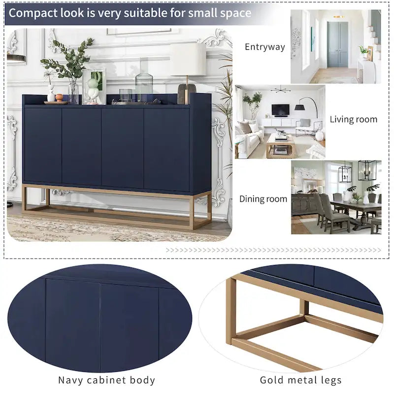 Moderní příborník Elegantní bufetová skříňka s velkým úložným prostorem